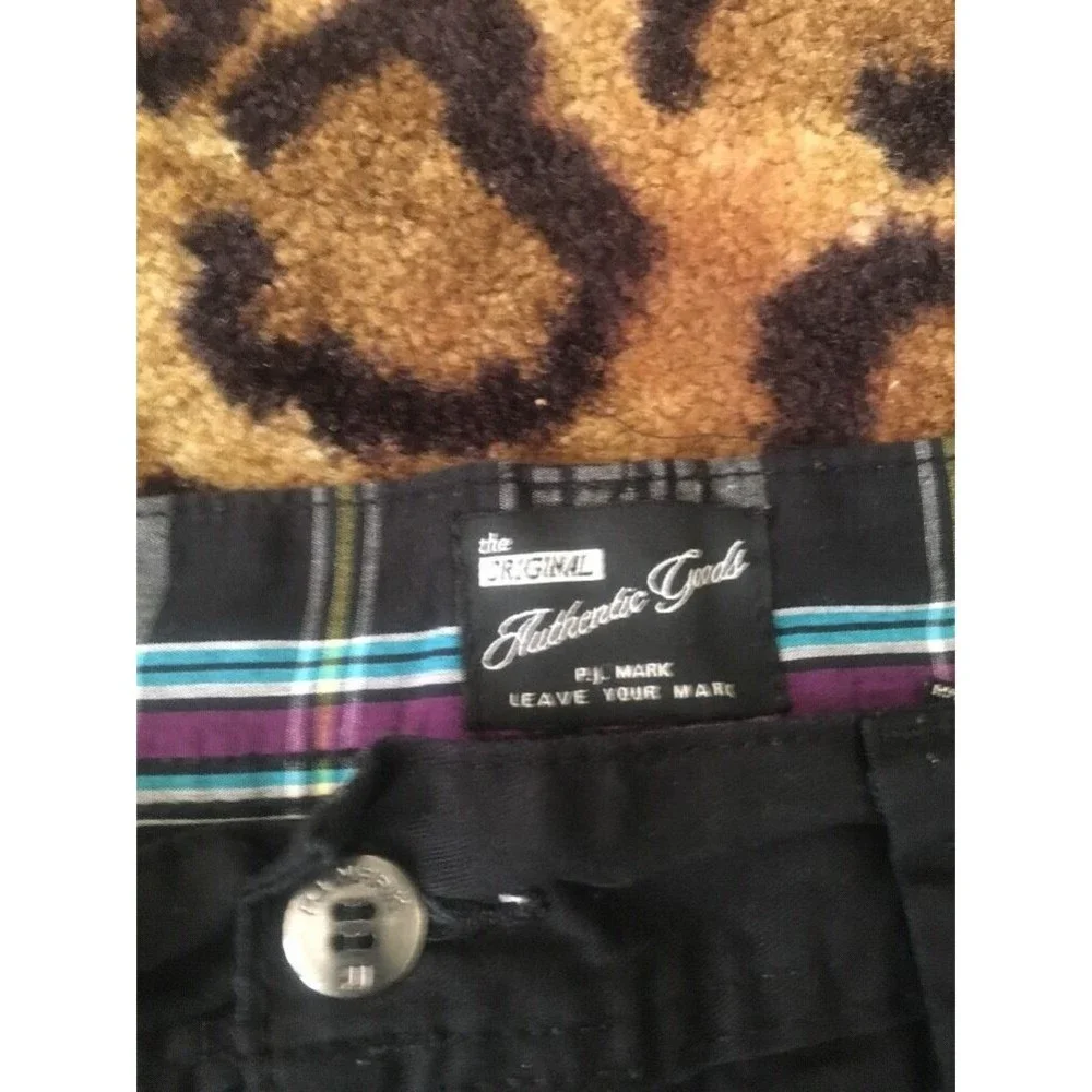PJ Mark Men's Casual Cargo Shorts Size 34 Black